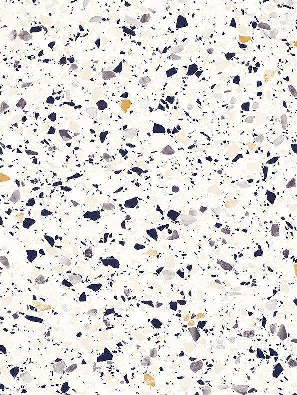 Terrazzo Mixed Blue - 122 cm - steenlook