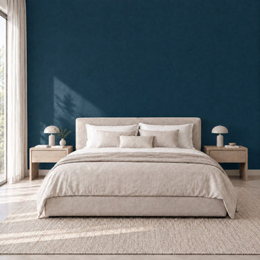 Oxford matte interieurfolie als wand in slaapkamer