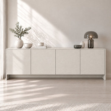 Quartz Bone interieurfolie sfeerbeeld - Steenlook 122 cm