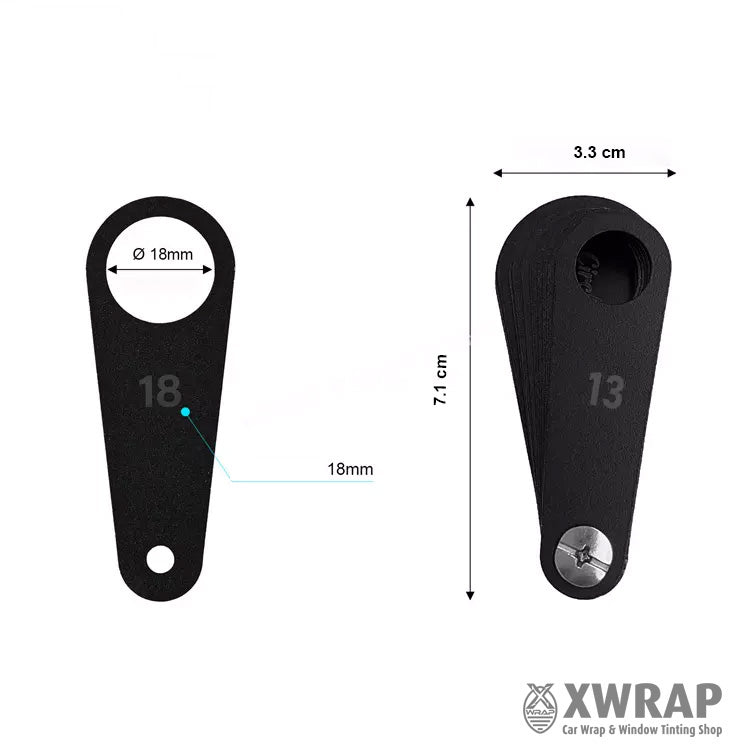 Cirkel snijtemplate specificaties template nr 18 - XWrap